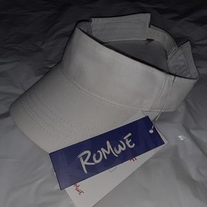 White Romwe Visor Hat NWT